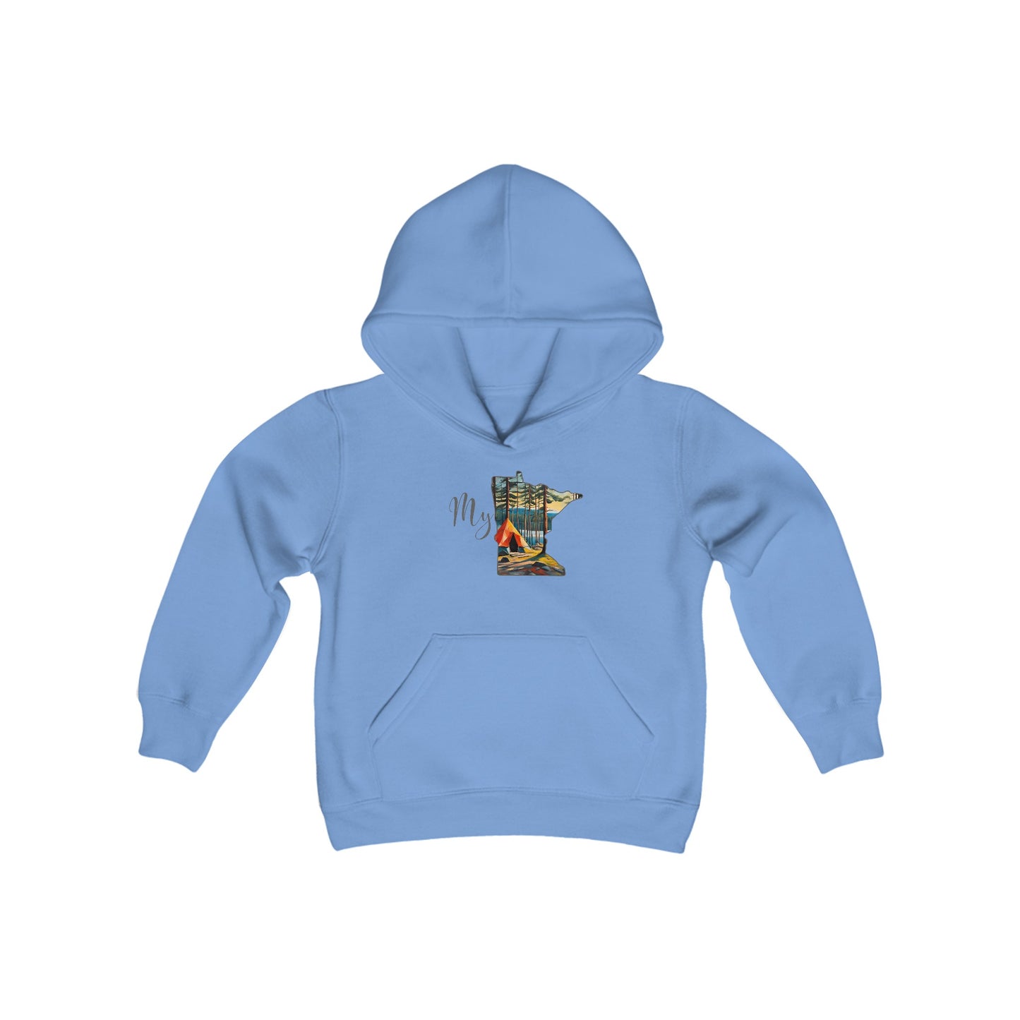 Youth Heavy Blend Hooded Sweatshirt - My MN Camping - Customizable Logo