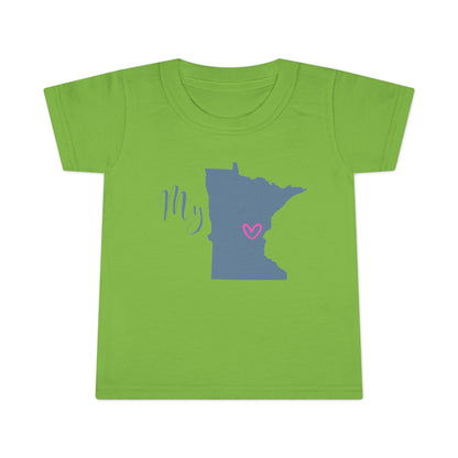 Toddler T-shirt - My MN Heart - Customizable Logo