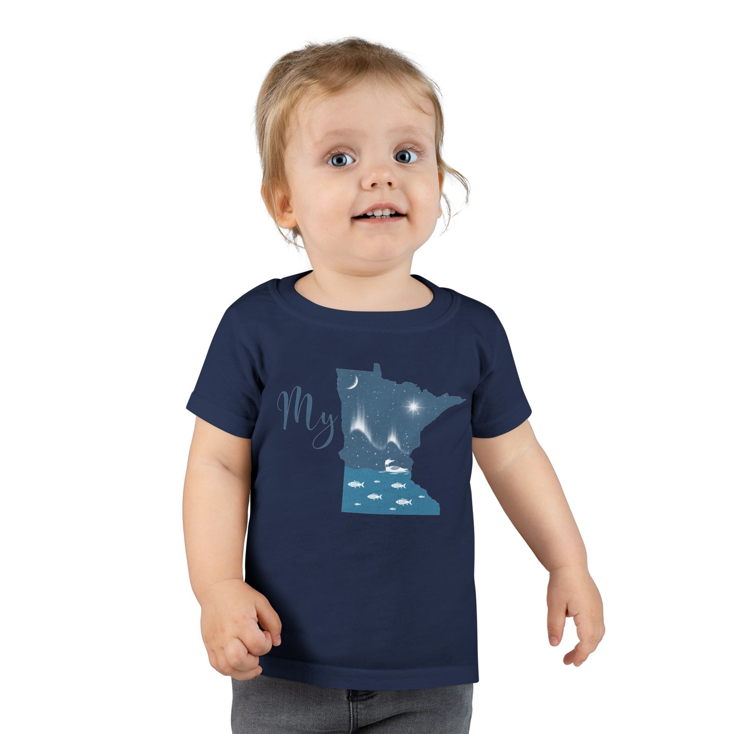 Toddler T-shirt - My MN Northern Lights - Customizable Logo