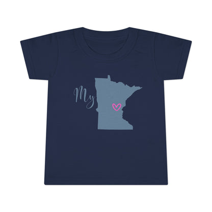 Toddler T-shirt - My MN Heart - Customizable Logo