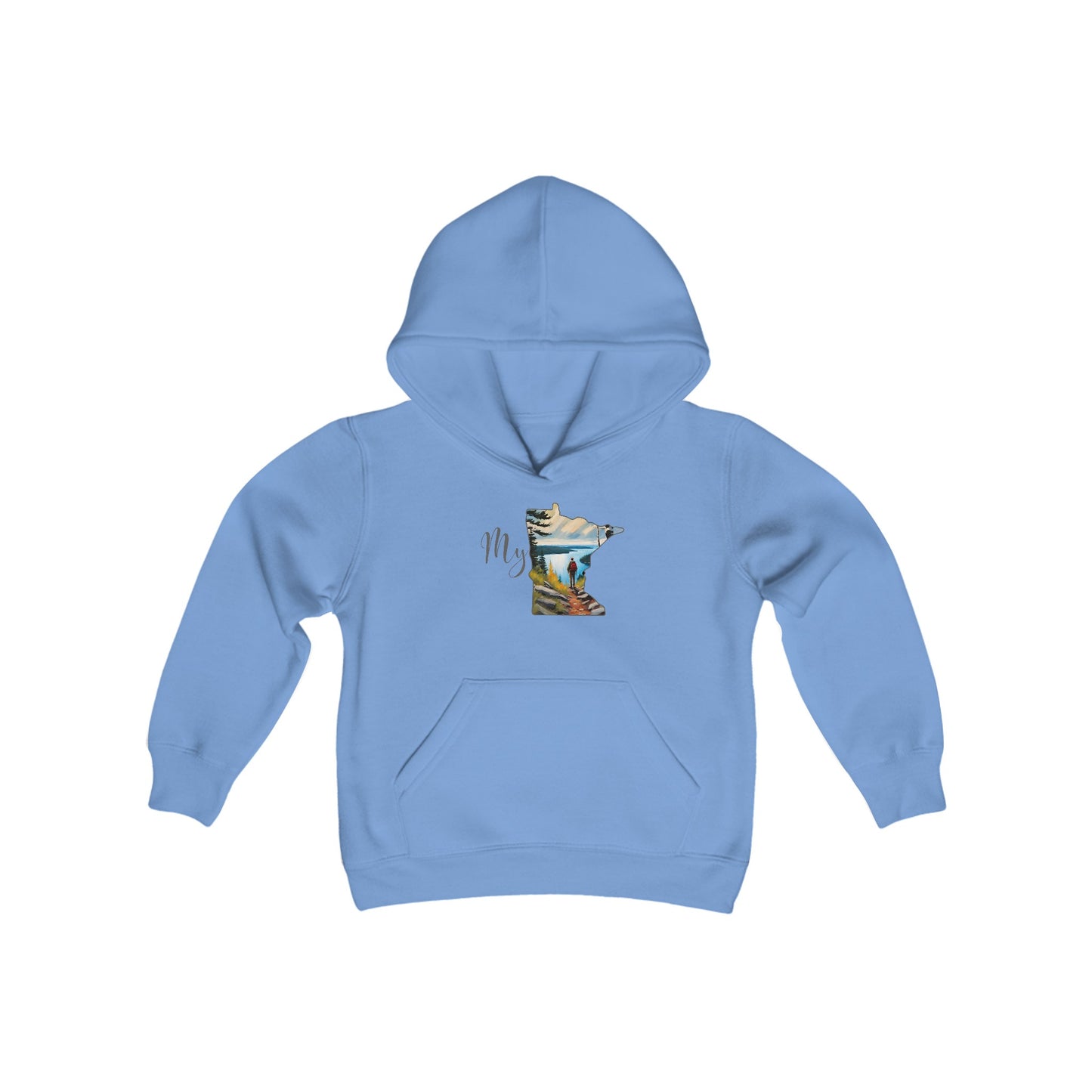 Youth Heavy Blend Hooded Sweatshirt - My MN Hiking - Customizable Logo