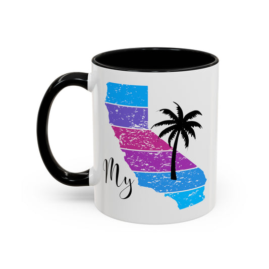 Accent Coffee Mug, 11oz - My California - CA/Palm