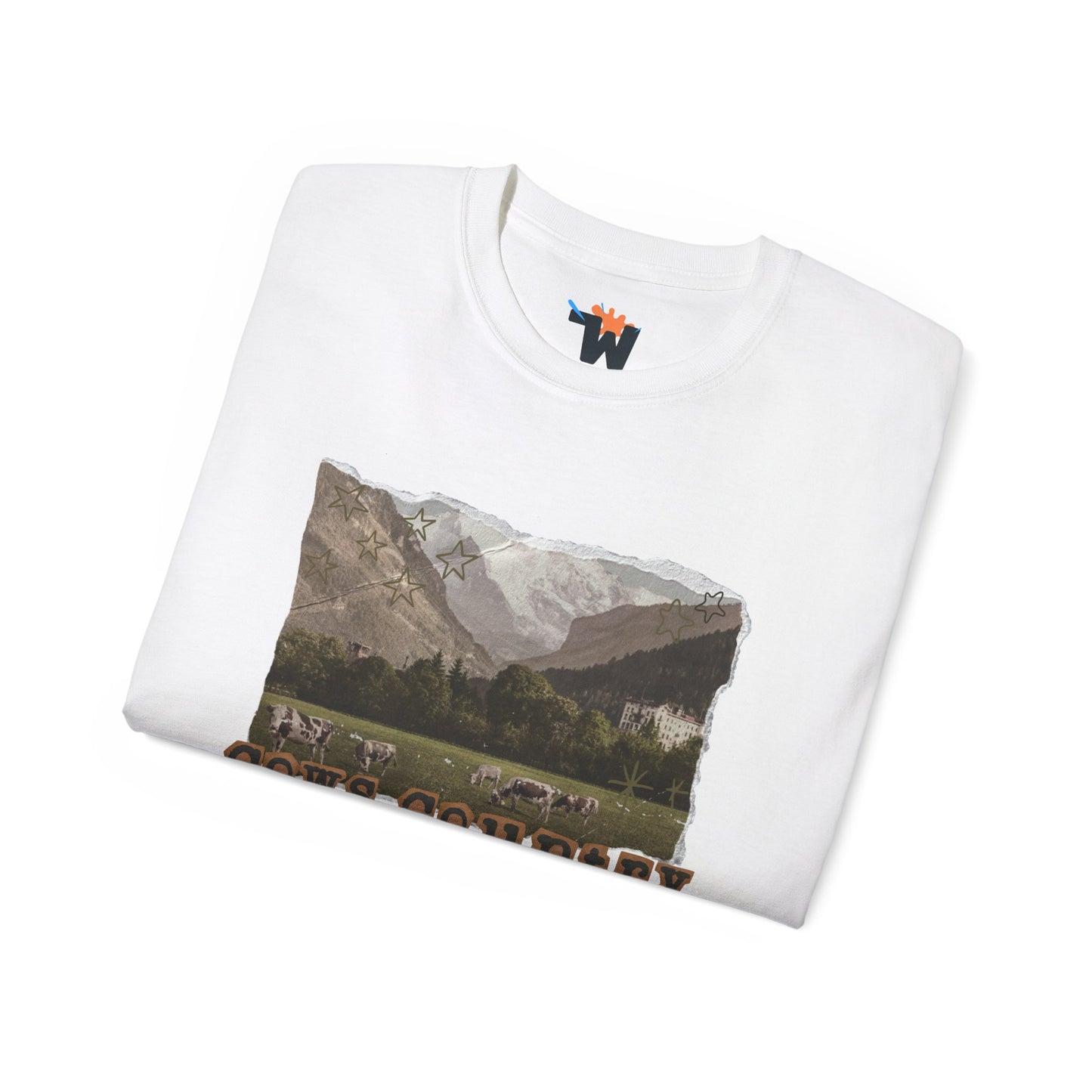 Unisex Ultra Cotton Tee - Star Shaped Spill Collection - Cows Country