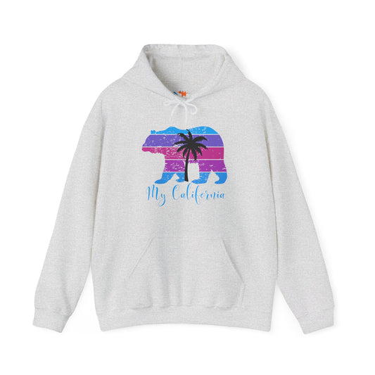 Unisex Heavy Blend™ Hooded Sweatshirt - My California - Bear/Palm
