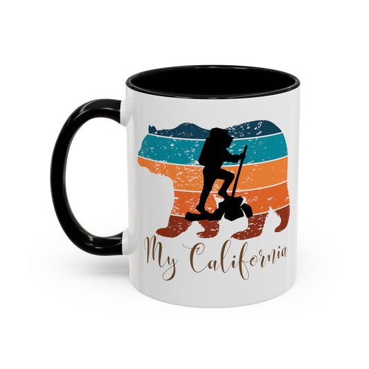 Accent Coffee Mug, 11oz - My California - Bear/Hiker