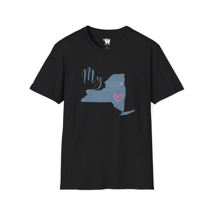 Unisex Softstyle T-Shirt - My USA - Missouri, Montana, Nebraska, Nevada, New Jersey, New Mexico, New York, North Carolina, North Dakota, Ohio, Oklahoma