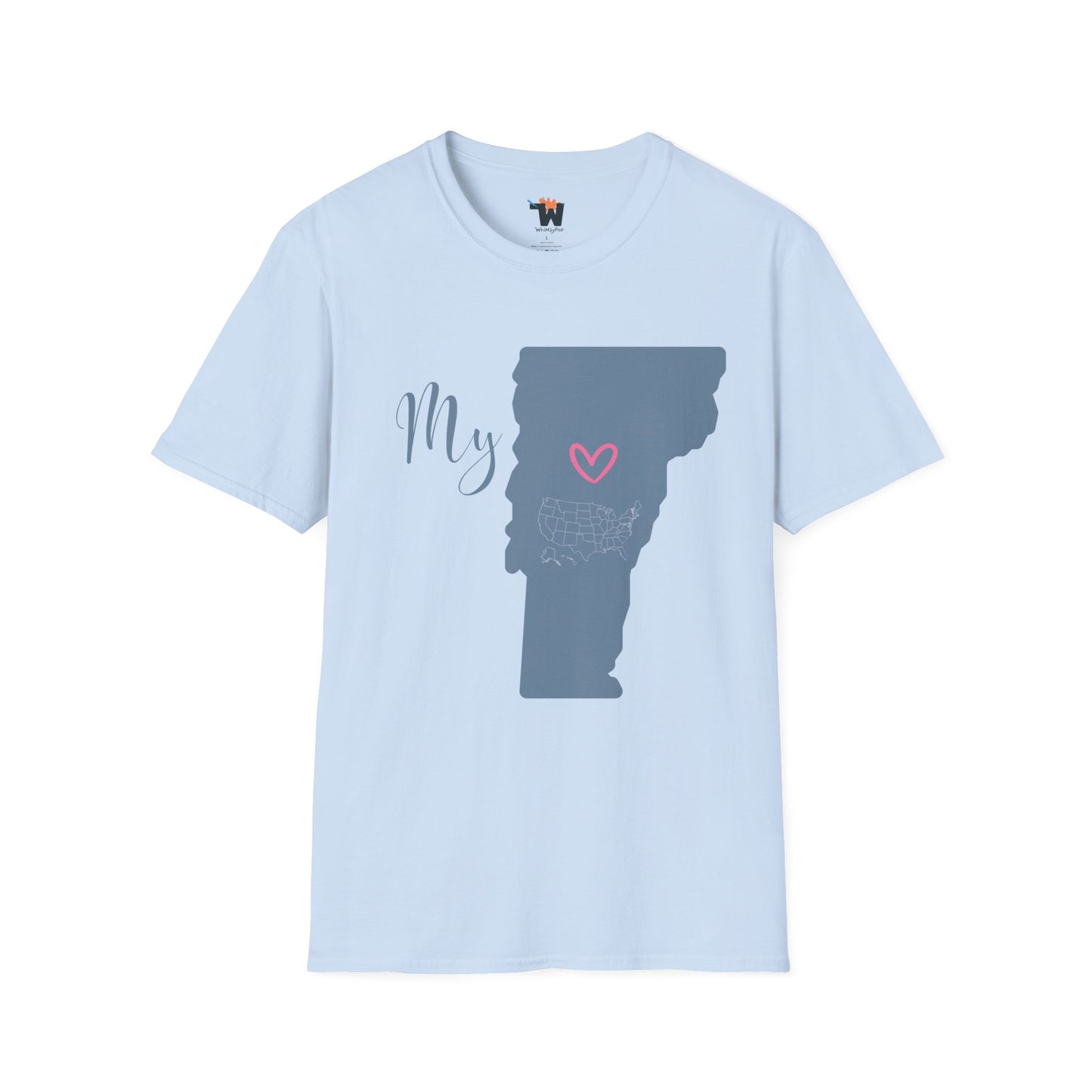 Unisex Softstyle T-Shirt - My USA - Oregon, Pennsylvania, Rhode Island, South Carolina, South Dakota, Tennessee, Texas, Utah, Vermont, Virginia, Washington