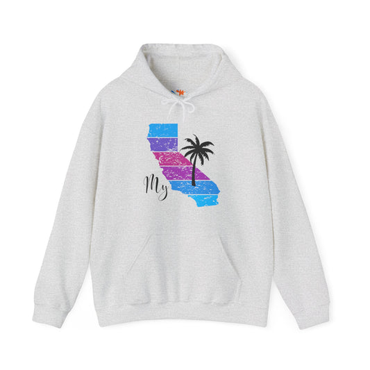 Unisex Heavy Blend™ Hooded Sweatshirt - My California - CA/Palm